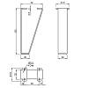 Ножка мебельная, NА 039C00 h=150мм, max 125кг, черный, в Украине - фото №4 - small