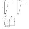 Ножка мебельная, NА 051C00 h=150мм, max 250кг, антрацит RAL7016, фото - фото №5 - small