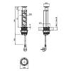 ELEKTRIMA TUBUS Круглый встраиваемый удлинитель для стола 60mm, 3x schuko серый, фото - фото №5 - small