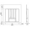 Лоток для столовых приборов 500-550мм W=500 L=500 H=45 белый матовый Италия, недорого - фото №3 - small