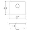Мийка гранітна Model OPM 01.55 сірий Cascata, в Україні - фото №4 - small
