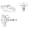 Петля Sensys 8675 110 черный обсидиан внутренняя, без пружины (9091743) Hettich, купить - фото №2 - small