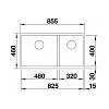 Мойка SUBLINE 480/320-U SILGRANIT (мпс.) антрацит BLANCO (523584), недорого - фото №3 - small