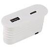 VersaPICK USB-розетка овальна,1 USB, порт 5В (А+С) 110-220В,IP20,ZAMAK, білий мат (06029Z00060), недорого - фото №3 - small