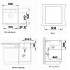 Мойка DALAGO 5-F SILGRANIT (в уровень) антрацит BLANCO (518530), недорого - фото №3 - small