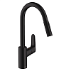 Змішувач для кухні Focus M41 KM240 (в/ш) чорний матовий Hansgrohe (31815670) - small