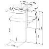 Вытяжка купольная Cylindra Plus Wh Gloss A37, белый глянец Faber (335.0492.565), недорого - фото №3 - small