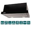 Телескопическая вытяжка GARDA 50 BK (700) LED VENTOLUX, купить - фото №2 - small