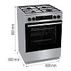 Плита комбинированная GKS6C70XJ нержавеющая сталь Gorenje, оптом - фото №12 - small