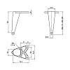 Ніжка меблева Ferro Fiori M 12040, h=100, max 200кг, алюміній, в Україні - фото №4 - small