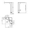 Ніжка меблева Ferro Fiori M 12050, h=140, max 200кг, чорний, фото - фото №5 - small