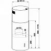 Вытяжка цилиндрическая островная Cylindra Isola 35 Silent Black Fabiano, недорого - фото №3 - small