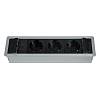 VersaFRAME Розетковий блок, 3 розетки 1 USB, порт 5В(А+С),110-220В, 16A, IP20, чорний мат, купить - фото №2 - small