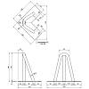 Ніжка меблева HAIRPIN Leg 3ROD Small h15см гірчична, купити - фото №2 - small