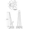 Ножка мебельная HAIRPIN Leg 3ROD Small h41см, серебряная, купить - фото №2 - small