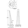 Ножка мебельная HAIRPIN Leg 3ROD Small h46см серебряная, купить - фото №2 - small