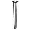 Ножка мебельная HAIRPIN Leg 3ROD Big h71см, черная глянцевая - small
