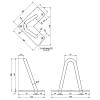 Ножка мебельная HAIRPIN Leg 2ROD Small h15см зеленая, купить - фото №2 - small