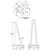 Ніжка меблева HAIRPIN Leg 2ROD Small h36см жовта, купити - фото №2 - small