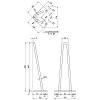Ніжка меблева HAIRPIN Leg 2ROD Small h41см блакитна, купити - фото №2 - small