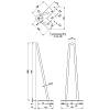 Ножка мебельная HAIRPIN Leg 2ROD Small h46см черная структурная, купить - фото №2 - small