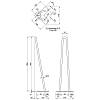 Ножка мебельная HAIRPIN Leg 2ROD Big h55см красная, купить - фото №2 - small