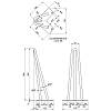 Ножка мебельная HAIRPIN Leg 3ROD Small h36см желтая, купить - фото №2 - small
