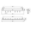 Релинг кухонный Cosma PIANO 2.0 L=900mm, никель, фото - фото №5 - small