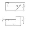Держатель для бумаги Cosma PIANO 2.0 L=280 mm, никель, недорого - фото №3 - small