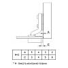 Петля для стекла Slide-On, 95°, внутренняя, никель, Muller, недорого - фото №3 - small