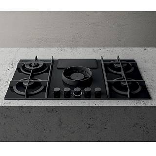 Поверхня Газова NIKOLATESLA FLAME BL/F/88 Чорна ELICA