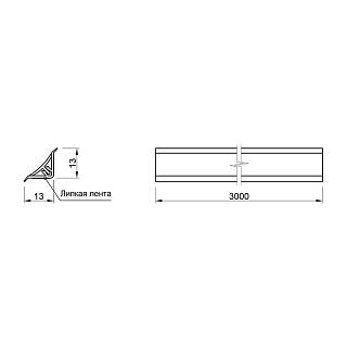 Бортик Thermoplast ITALO WAP вузький чорний глянець 494-0202 L-3m (акс.202)