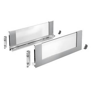 AvanTech YOU Комплект боковин H=187,  Inlay (під скло) L=650,  срібло (9257179) Hettich