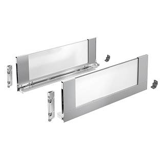 AvanTech YOU Комплект боковин H=187,  Inlay (під скло) L=500,  срібло (9257176) Hettich