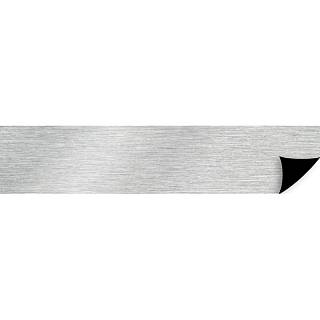 3562E Кромка ABS + AL MAGIC II Серебро (браш) Metalloptik 43х1мм (100 м.п.) REHAU "черное основание"