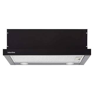 Вытяжка телескопическая SLIM BL A/60/2/T 600мм черная INTERLINE