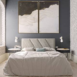 Кровать Клио,  160*200 см,  категория ткани 7