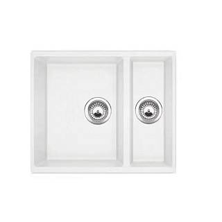 Мойка гранит Quadro 56x46x15 белый Fabiano