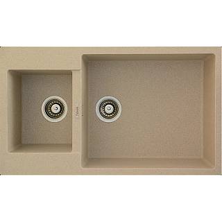 Мойка гранит Quadro 86x50x15 бежевый Fabiano