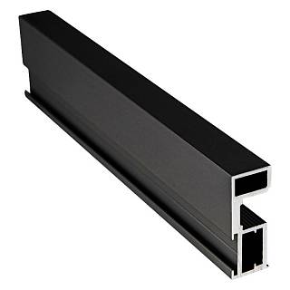 Профиль вертикальный открытый Сompact F (Flat) черный матовый гладкий