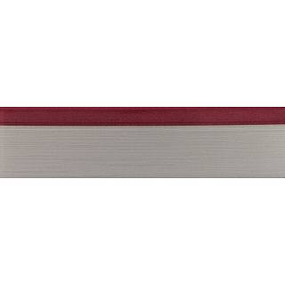 1639E Кромка ПММА Visions V-Nut Красный/Нержавейка 23х1, 3мм (100 м.п.) REHAU