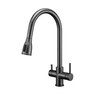 Смеситель комбинированный FKM 3122 Black Steel Fabiano