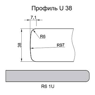 Стільниця Luxeform W148-1 U Мармур Толедо 4200х700х38 мм м.п.