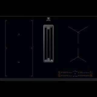 Варочная поверхность индукционная с интегрированой вытяжкой KCC83443 80см черный Electrolux