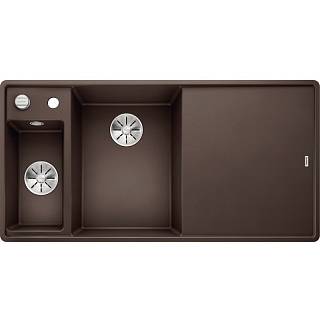 Мойка AXIA III 6 SF SILGRANIT (в уровень) кофе доска стекло (чаша слева) BLANCO (524674)