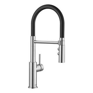 Смеситель CATRIS-S Flexo PVD steel нерж. сталь BLANCO (525792)