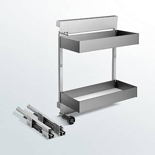 Карго Iris 300мм графіт бокове ліве 2 полиці з дотягувачем Muller