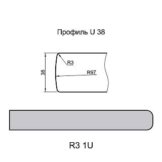 Столешница Luxeform S938/R3-1 U Грейвуд влагостойкая 4200х600x38 мм м.п.