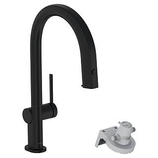 Смеситель для кухни Aqittura M91 FilterSystem 210 (в/ш) черный матовый Hansgrohe (76803670)