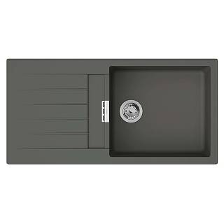 Мийка кухонна граніт S52 з крилом врізна,  сірий камінь Hansgrohe (43358290)